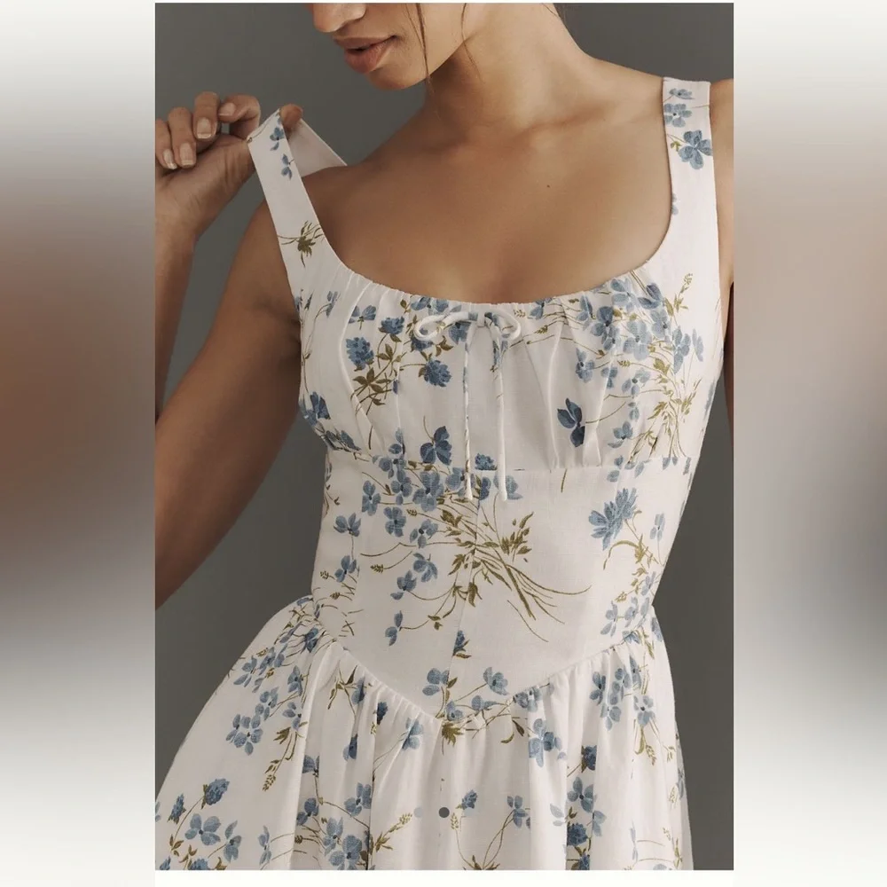 Reformation Balia Linen Midi Dress - Picture 3 of 3